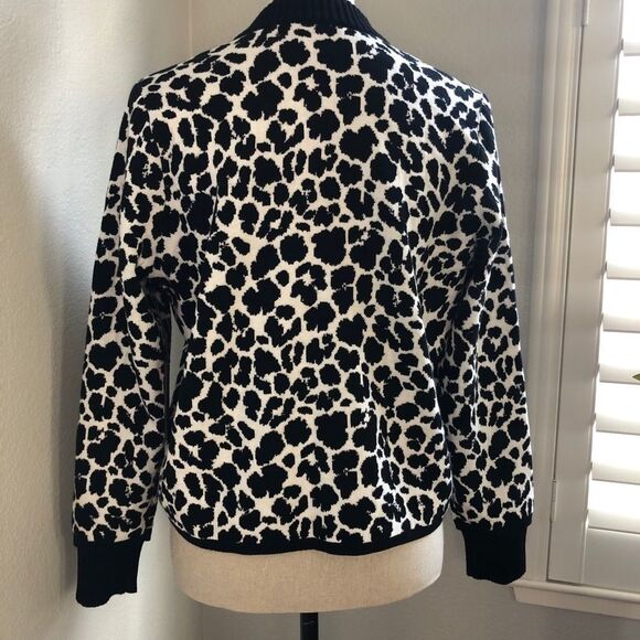 Vince Camuto Cardigan Open Front Animal Print, Med - Picture 3 of 8